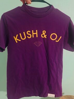 Diamond Supply Co. Purple Tee with Yellow Graphic